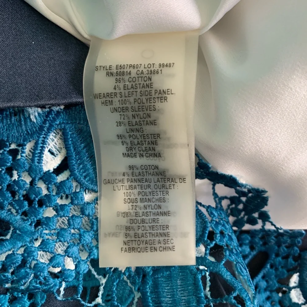 Elie Tahari Ombré Lace Trim Dress, size 4 - Picture 6 of 6